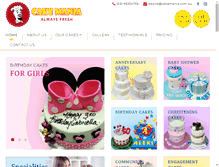 Tablet Screenshot of cakemania.com.au